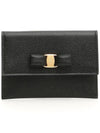 Vara Bow Card Walletr Black - SALVATORE FERRAGAMO - BALAAN 3