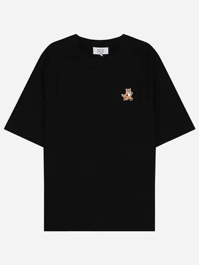 Speedy Fox Patch Comfort Short Sleeve T-Shirt Black - MAISON KITSUNE - BALAAN 2