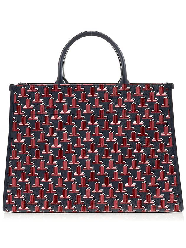 Logo Print Tote Bag Navy Red - LANVIN - BALAAN 4