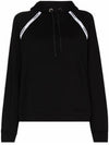 Women's Logo Tape Detail Hoodie Black - BURBERRY - BALAAN 1