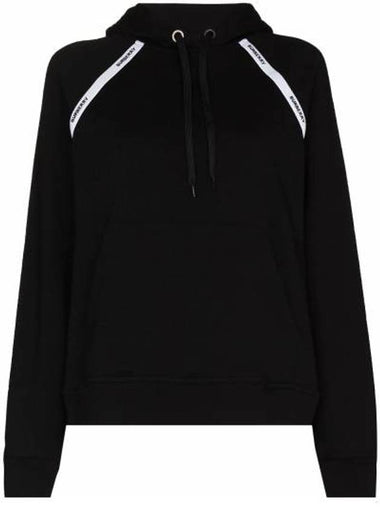 Women's Logo Tape Detail Hoodie Black - BURBERRY - BALAAN 1