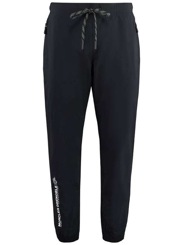 Grenoble Logo Print Drawstring Track Pants Black - MONCLER - BALAAN 2