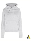 Logo Kangaroo Pocket Fleece Hoodie Grey - SAINT LAURENT - BALAAN 2