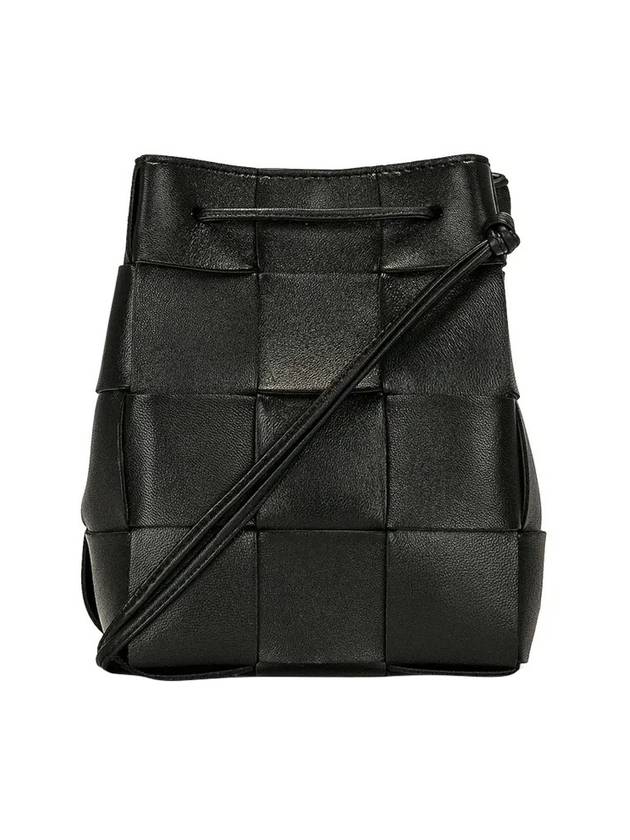 Intrecciato Cassette Small Bucket Bag Black - BOTTEGA VENETA - BALAAN 1