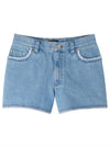 Mid-Thigh Denim Shorts Pale Blue - A.P.C. - BALAAN 2