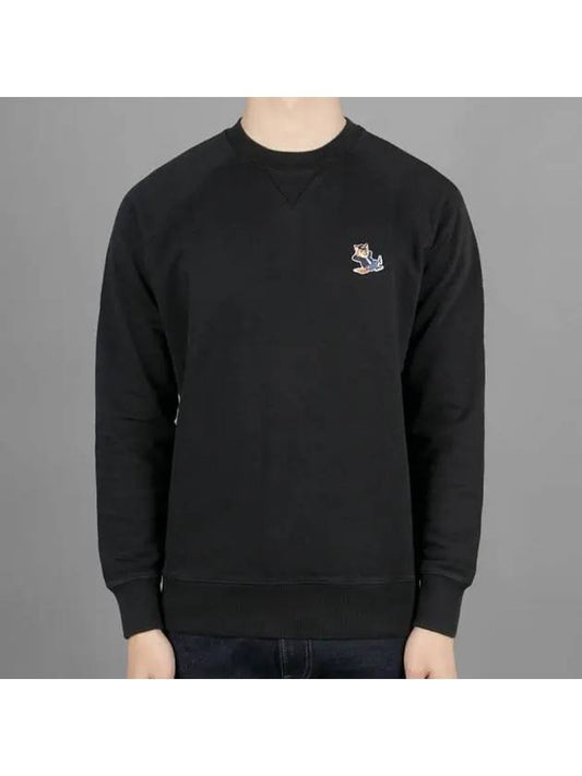 Dressed Fox Patch Classic Sweatshirt Black - MAISON KITSUNE - BALAAN 2