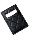 Classic Caviar Season Logo Card Wallet Black Kkeuldok AP3404 B12928 94305 - CHANEL - BALAAN 3