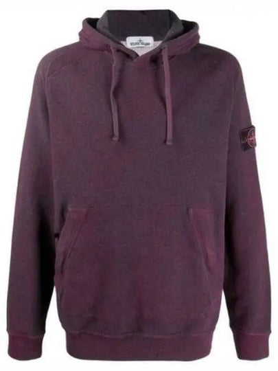 Dust Colour Treatment Hoodie Purple - STONE ISLAND - BALAAN 2