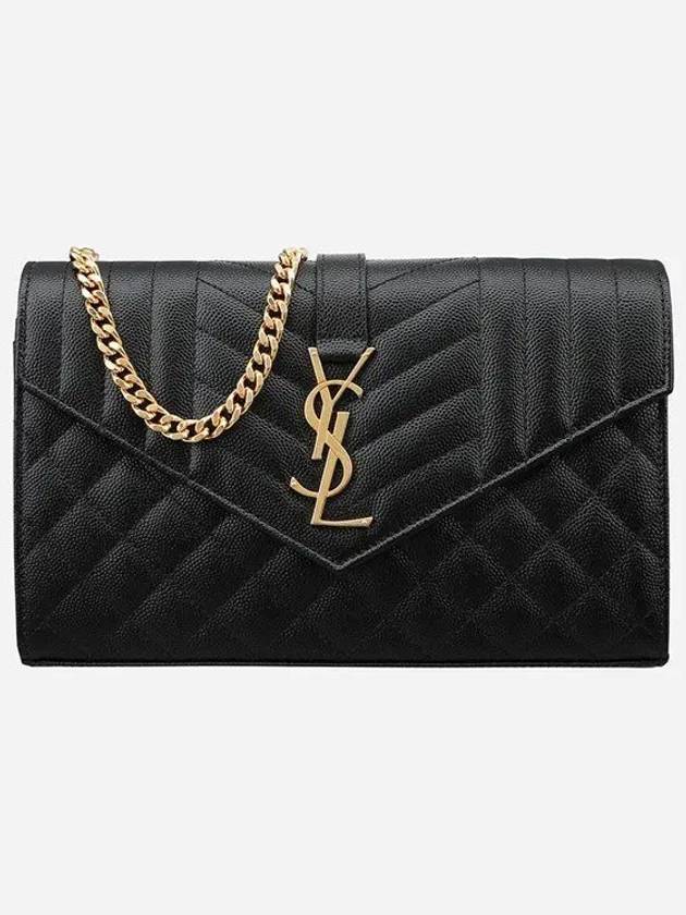 Cassandre Monogram Chain Cross Bag Black - SAINT LAURENT - BALAAN 2