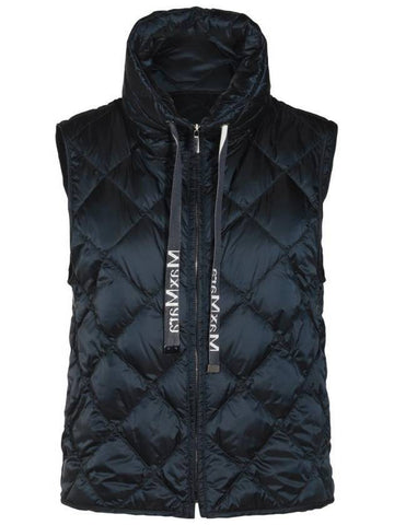 Tregit Water Repellant Technical Canvas Vest Navy - MAX MARA - BALAAN 1