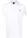 Zebra Logo Patch Polo Shirt White - PAUL SMITH - BALAAN 1