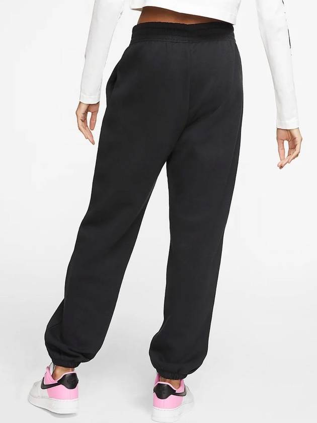 Women's Essential Mid-Rise Fleece Track Pants Black - NIKE - BALAAN 3