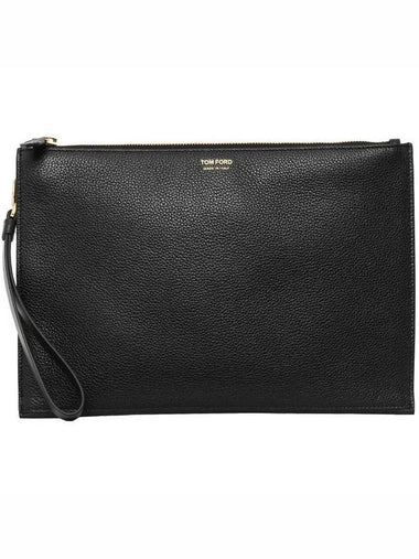 Men's Logo Strap Clutch Bag Black - TOM FORD - BALAAN 1