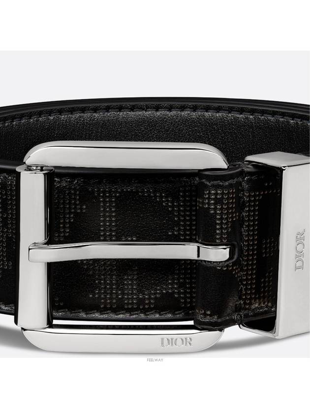 Oblique Galaxy Leather Belt Black - DIOR - BALAAN 6