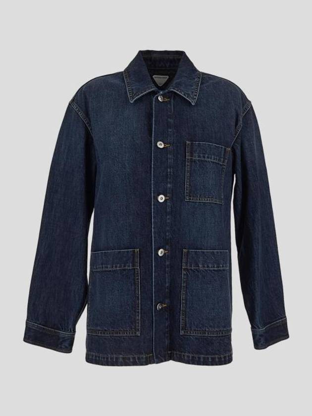 Washed Medium Denim Jacket Mid Blue - BOTTEGA VENETA - BALAAN 2