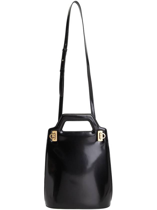 Wanda North South Tote Bag Black - SALVATORE FERRAGAMO - BALAAN 8