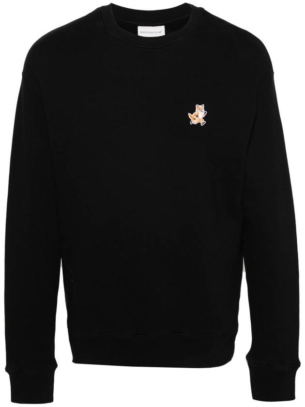 Black Speedy Fox Patch Sweatshirt MM00313KM0307 - MAISON KITSUNE - BALAAN 1