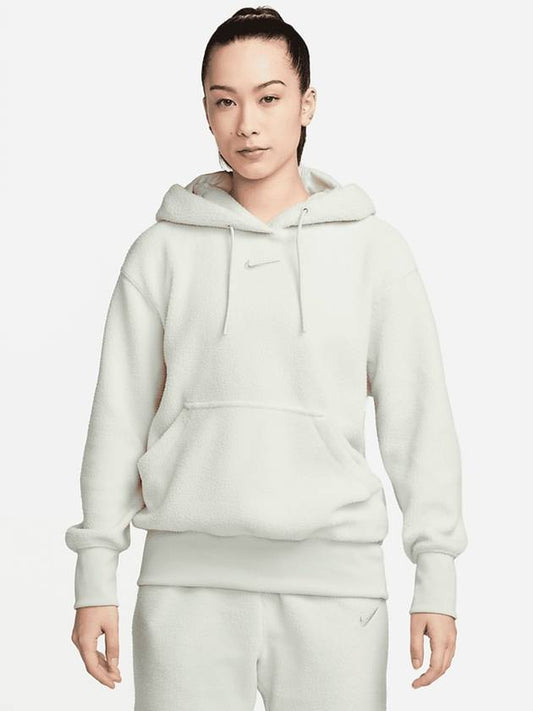 Plush Pullover Hoodie Lightbone - NIKE - BALAAN 2