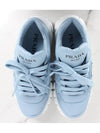 Triangular logo padded nappa sneakers sky blue 37 240 - PRADA - BALAAN 8