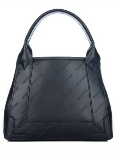 Navy XS Embossed Logo Tote Bag Black - BALENCIAGA - BALAAN 2