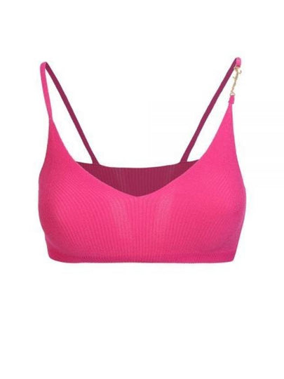 Le Bandeau Pralu Logo Knit Bra Pink - JACQUEMUS - BALAAN 2