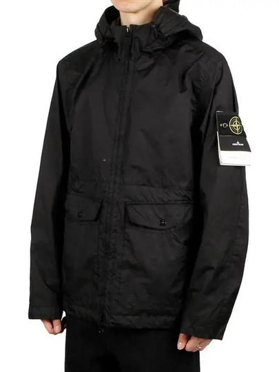 Membrana 3L TC Hooded Jacket Black - STONE ISLAND - BALAAN 2