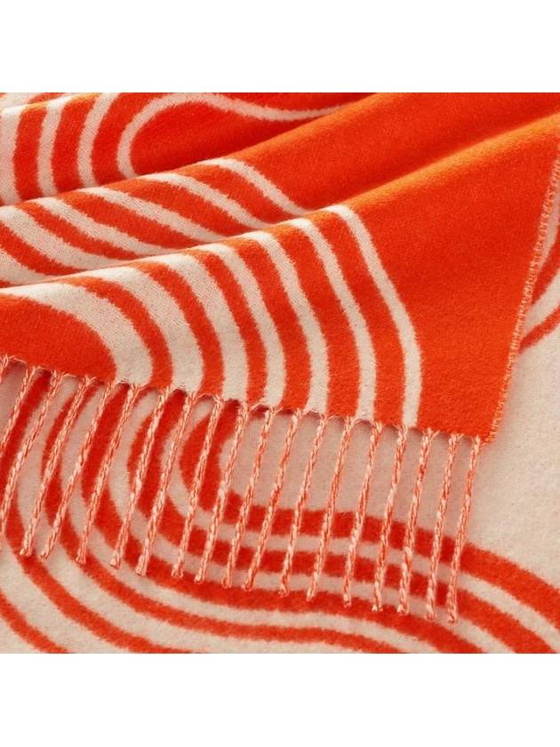 Casaque Vague Muffler Orange Ivory - HERMES - BALAAN 3