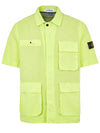 Men's Waffen Short Sleeve Shirt Jacket Lime - STONE ISLAND - BALAAN 2