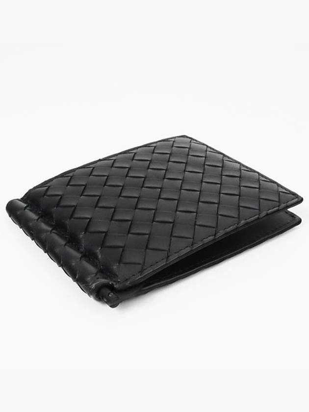 Intrecciato Money Clip Card Wallet Black - BOTTEGA VENETA - BALAAN 4