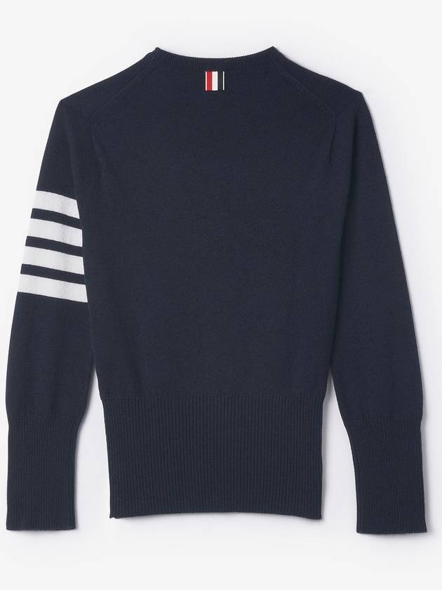 Women's 4 Bar Classic Cashmere Pullover Knit Top Navy - THOM BROWNE - BALAAN 3