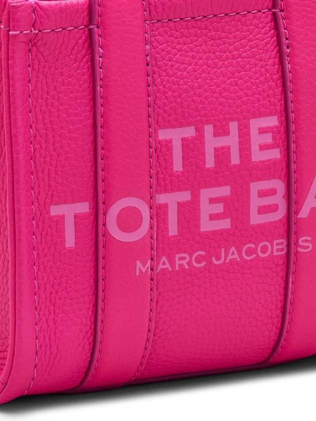 Mini Micro Leather Tote Bag Fuchsia - MARC JACOBS - BALAAN 5