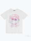 Logo Print Short Sleeve T-Shirt White - GANNI - BALAAN 2