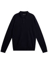 Noel Merino Long Sleeve Polo Knit Top Navy - J.LINDEBERG - BALAAN 2