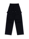 Flap pocket wide sweatpantsblack - BATTRACT - BALAAN 1