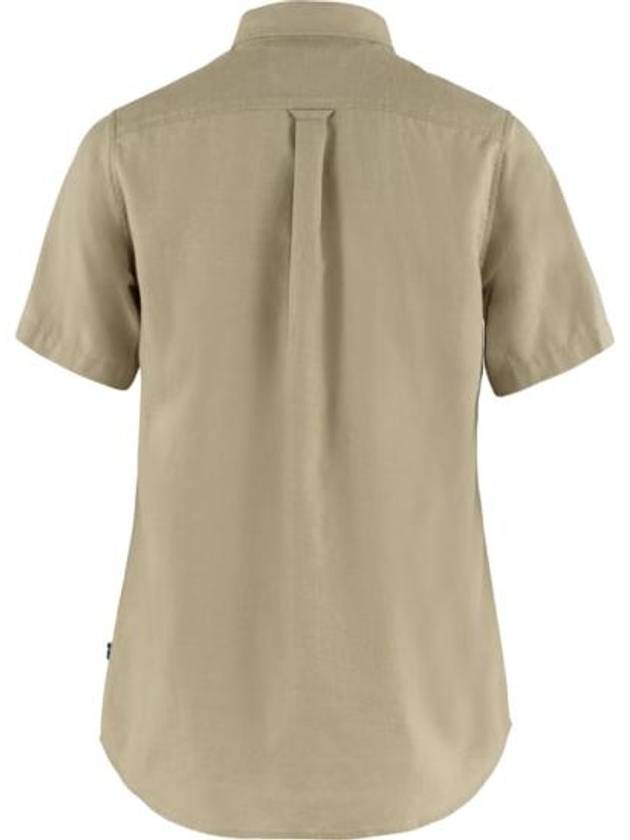 Women's Ovik Travel Short Sleeves Shirt Sand Stone - FJALL RAVEN - BALAAN 3