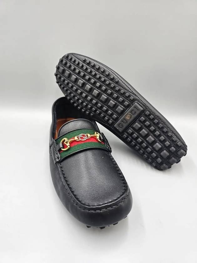 Web Horsebit Driving Shoes Black - GUCCI - BALAAN 8