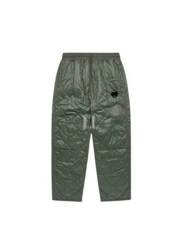 Diagonal Raised Fleece Mixed Quilted Track Pants Green - CP COMPANY - BALAAN 2