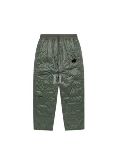 Diagonal Raised Fleece Mixed Quilted Track Pants Green - CP COMPANY - BALAAN 2