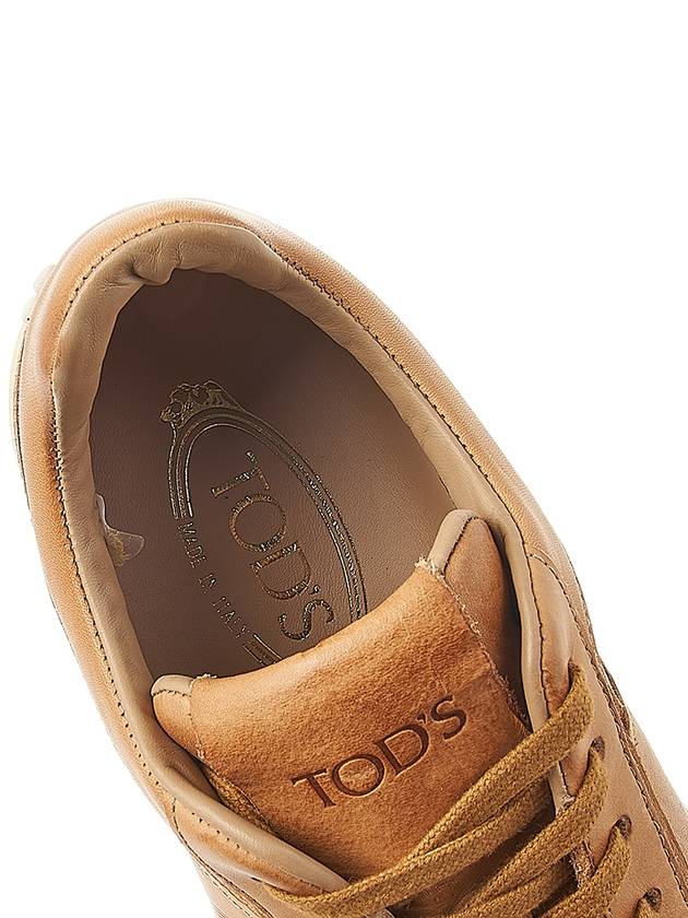 leather low-top sneakers brown - TOD'S - BALAAN.