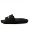 Women's Croco Logo Slippers Black - LACOSTE - BALAAN.