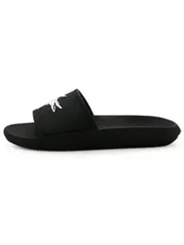 Women's Croco Logo Slippers Black - LACOSTE - BALAAN 1