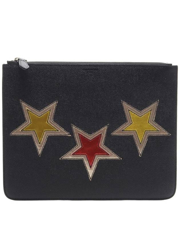 17S S Unisex Star Patch Large Clutch Bag - GIVENCHY - BALAAN 1