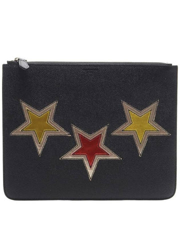 17S S Unisex Star Patch Large Clutch Bag - GIVENCHY - BALAAN 1