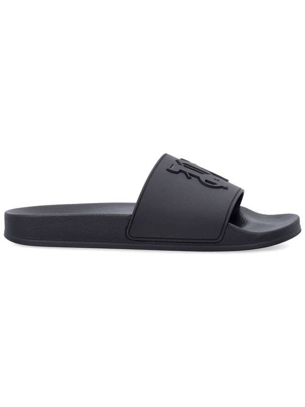 Palm Angels Monogram Full Slippers Black - PALM ANGELS - BALAAN 1