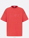 Oversized Fit Cotton Jersey Short Sleeve T-Shirt Red - DIOR - BALAAN 6