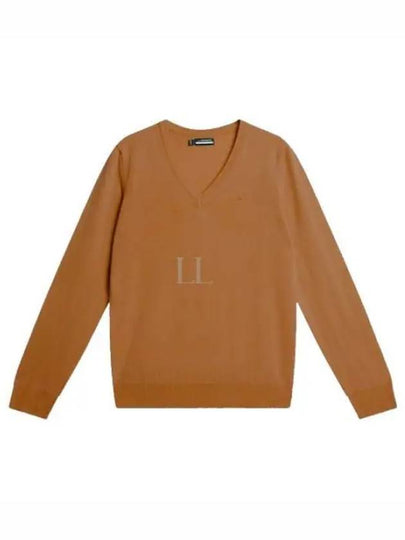 Amaya V-Neck Knit Top Chipmunk - J.LINDEBERG - BALAAN 2