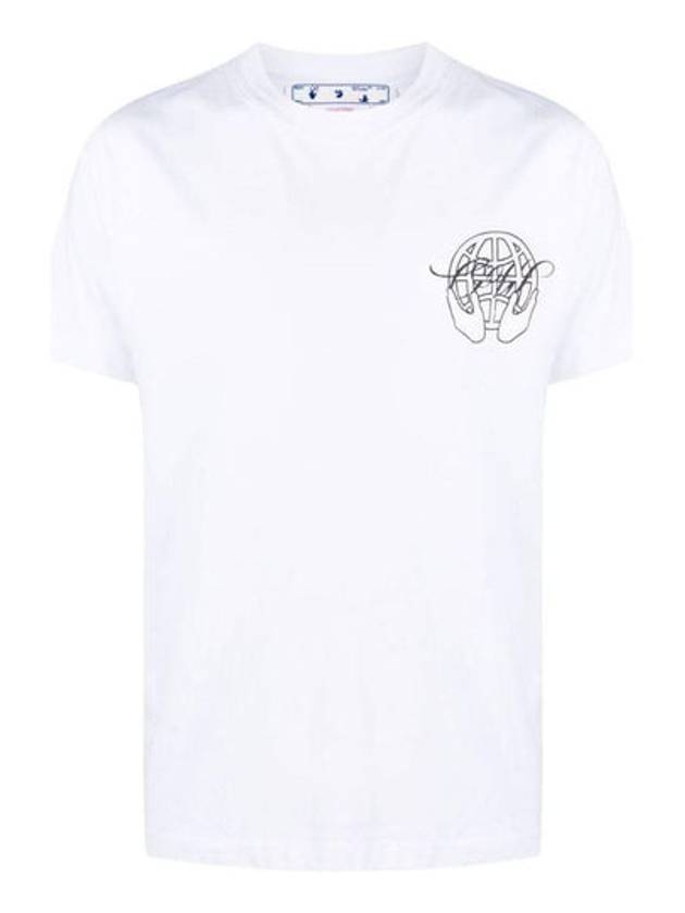 Hand Arrow Short Sleeve T-Shirt White - OFF WHITE - BALAAN 2