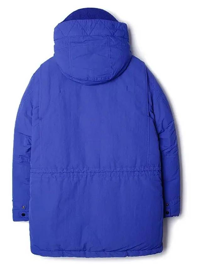 Naslan Hooded Long Padding Blue - STONE ISLAND - BALAAN 3