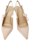 J'adior Satin Cotton Slingback Heels Nude - DIOR - BALAAN 3