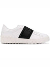 Rockstud Untitled Low Top Sneakers White Black - VALENTINO - BALAAN 2